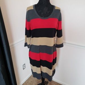 Calvin Klein Striped Midi Dress